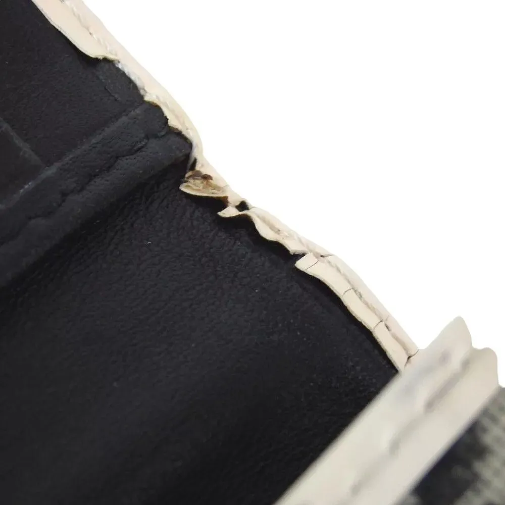 821133AM (V1) Christian Dior Wallet Long Trotter Flap Black PVC
