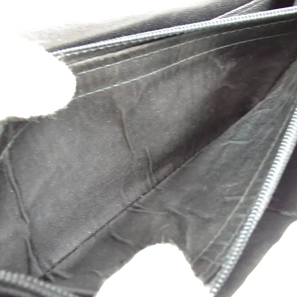 821133AM (V1) Christian Dior Wallet Long Trotter Flap Black PVC