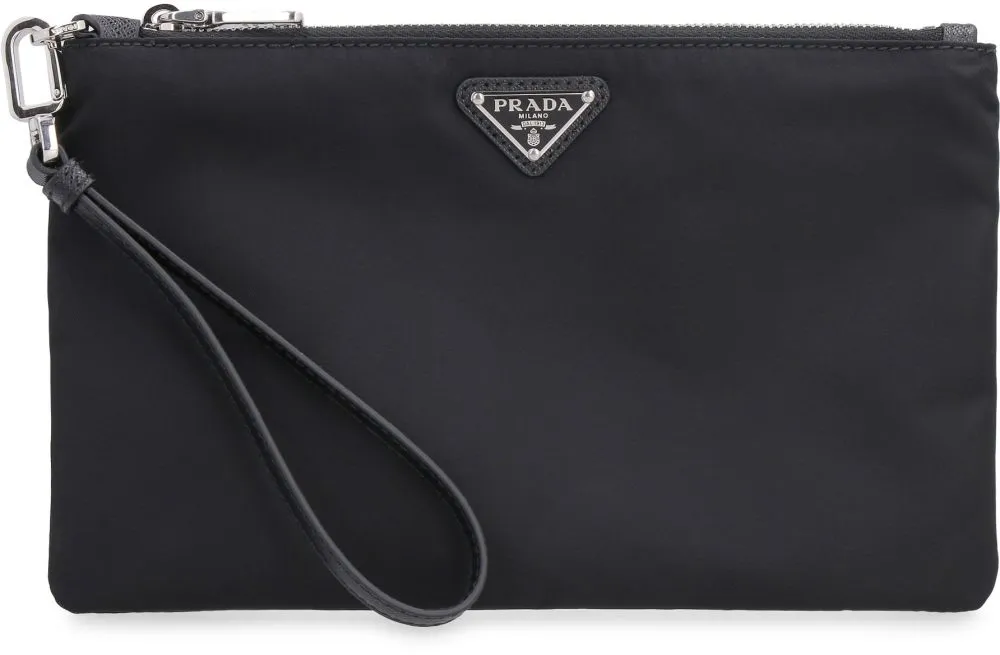 BLACK RE-NYLON ENVELOPE