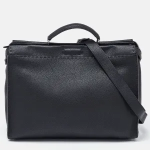 Black Romano Selleria Leather Peekaboo ISeeU Briefcase