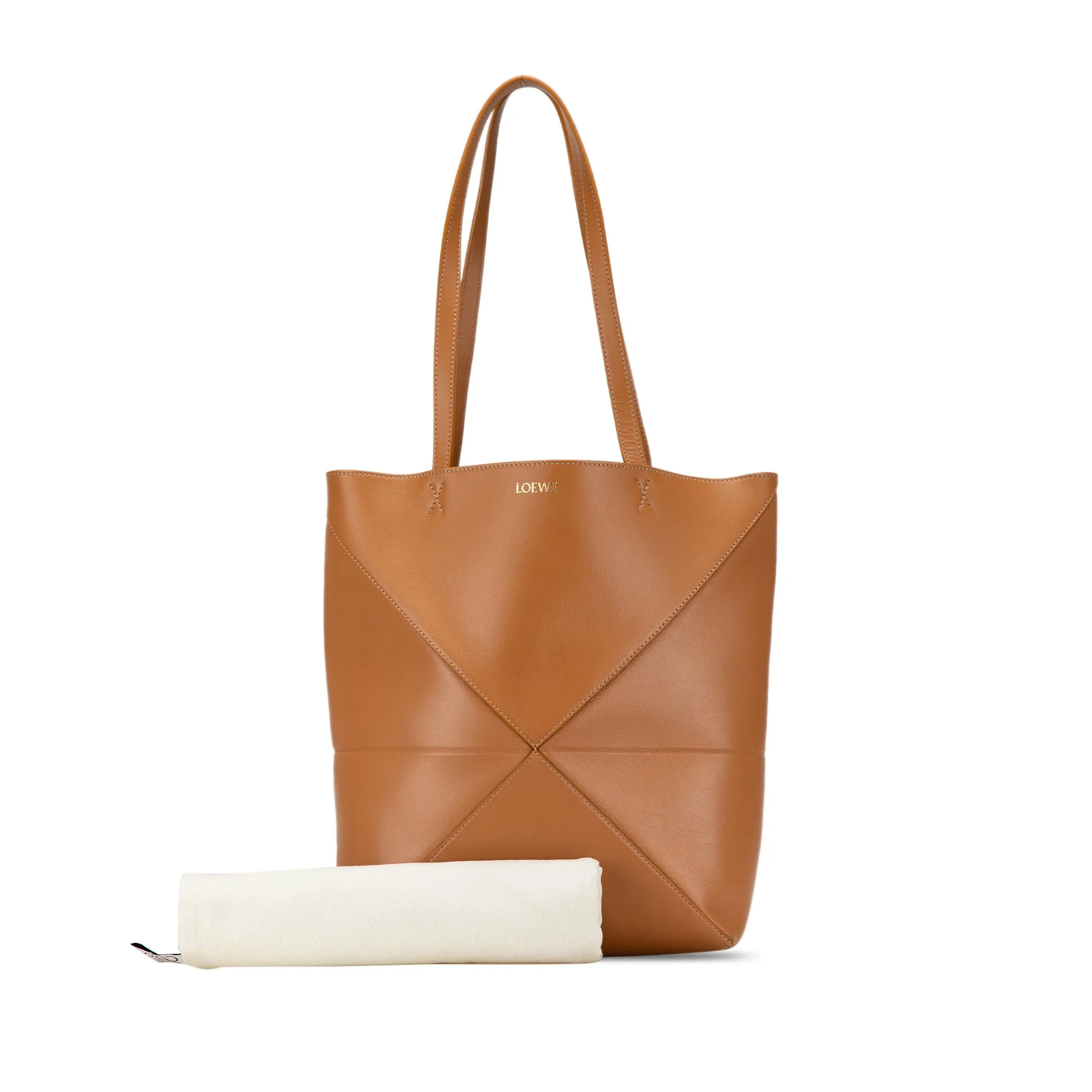 Brown LOEWE Medium Puzzle Fold Tote