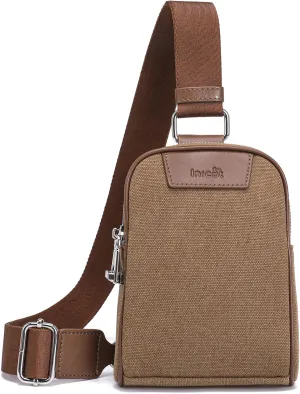 Canvas Small Sling Bag for Women Men Anti Theft Crossbody Bags RFID Blocking Cross Body Bag for Woman Travel Sling Purse