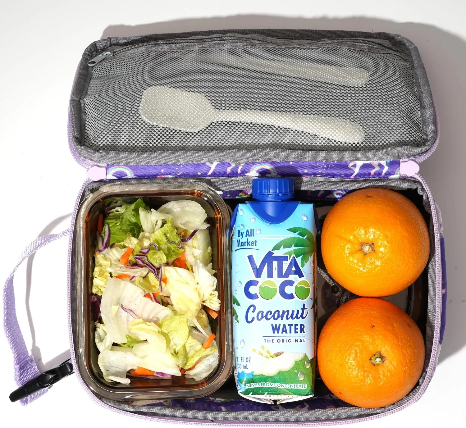 Cerbonny Mini Lunch Box - Insulated Cooler with Buckle Handle for Kids/Adults, Purple Unicorn