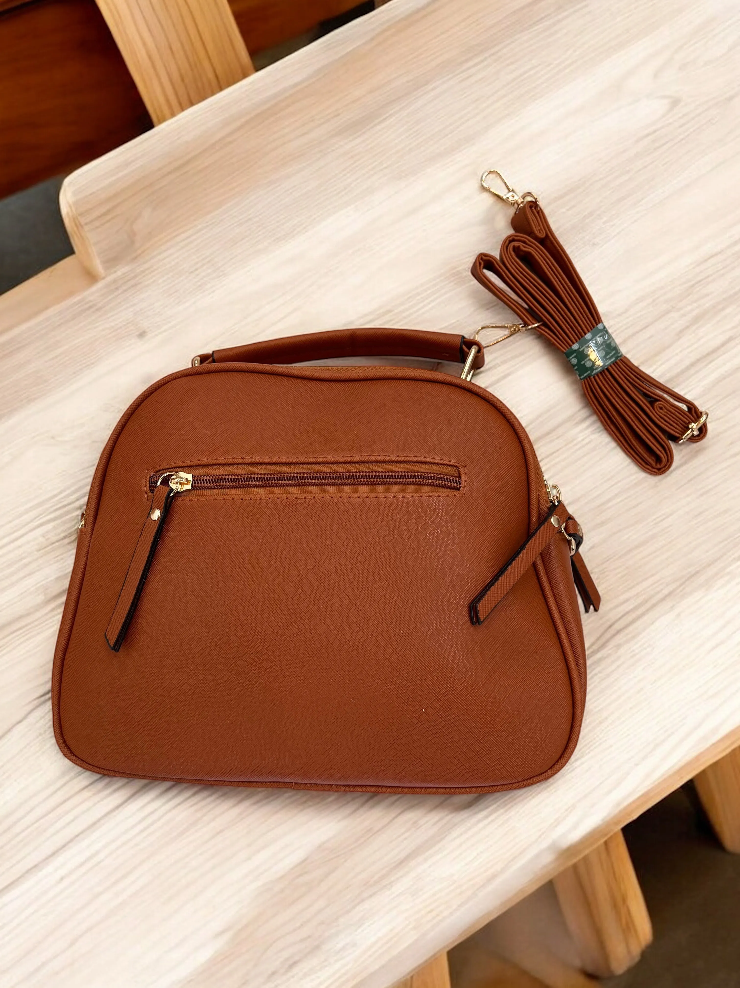 Chic Elegance - Grenobil Handbag with Gold Accents