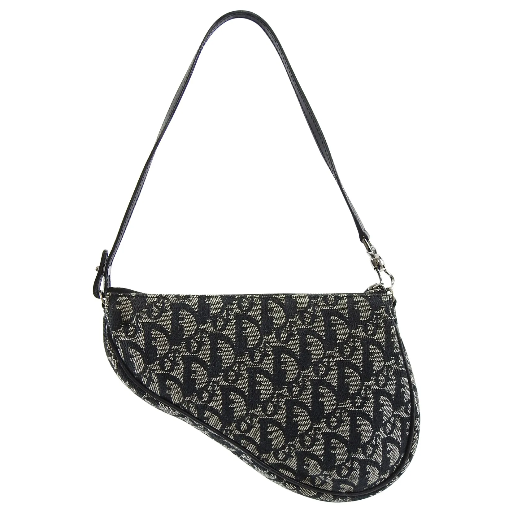 Christian Dior Vintage early 2000's Oblique Monogram Mini Saddle Bag