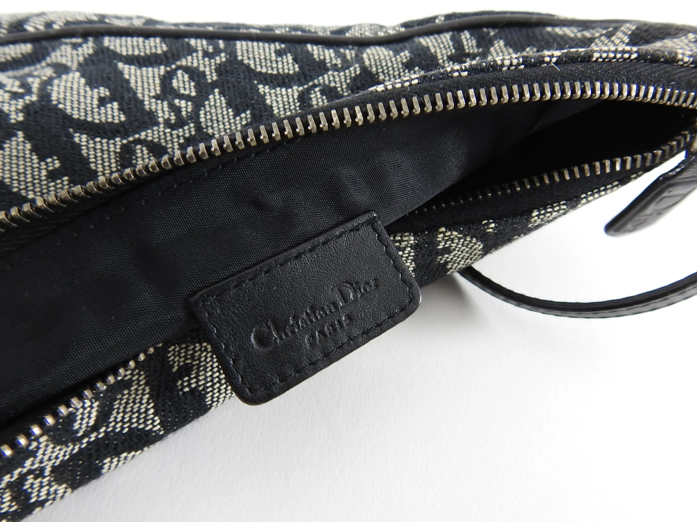 Christian Dior Vintage early 2000's Oblique Monogram Mini Saddle Bag