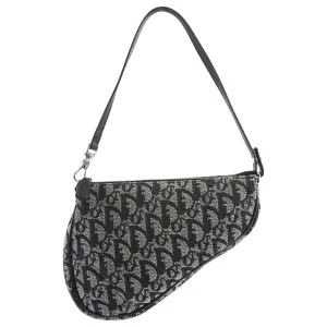 Christian Dior Vintage early 2000's Oblique Monogram Mini Saddle Bag