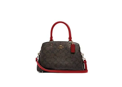 Coach Mini Lillie Carryall In Signature Canvas (IM/Brown 1941 Red)