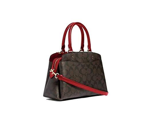 Coach Mini Lillie Carryall In Signature Canvas (IM/Brown 1941 Red)