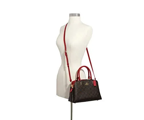 Coach Mini Lillie Carryall In Signature Canvas (IM/Brown 1941 Red)