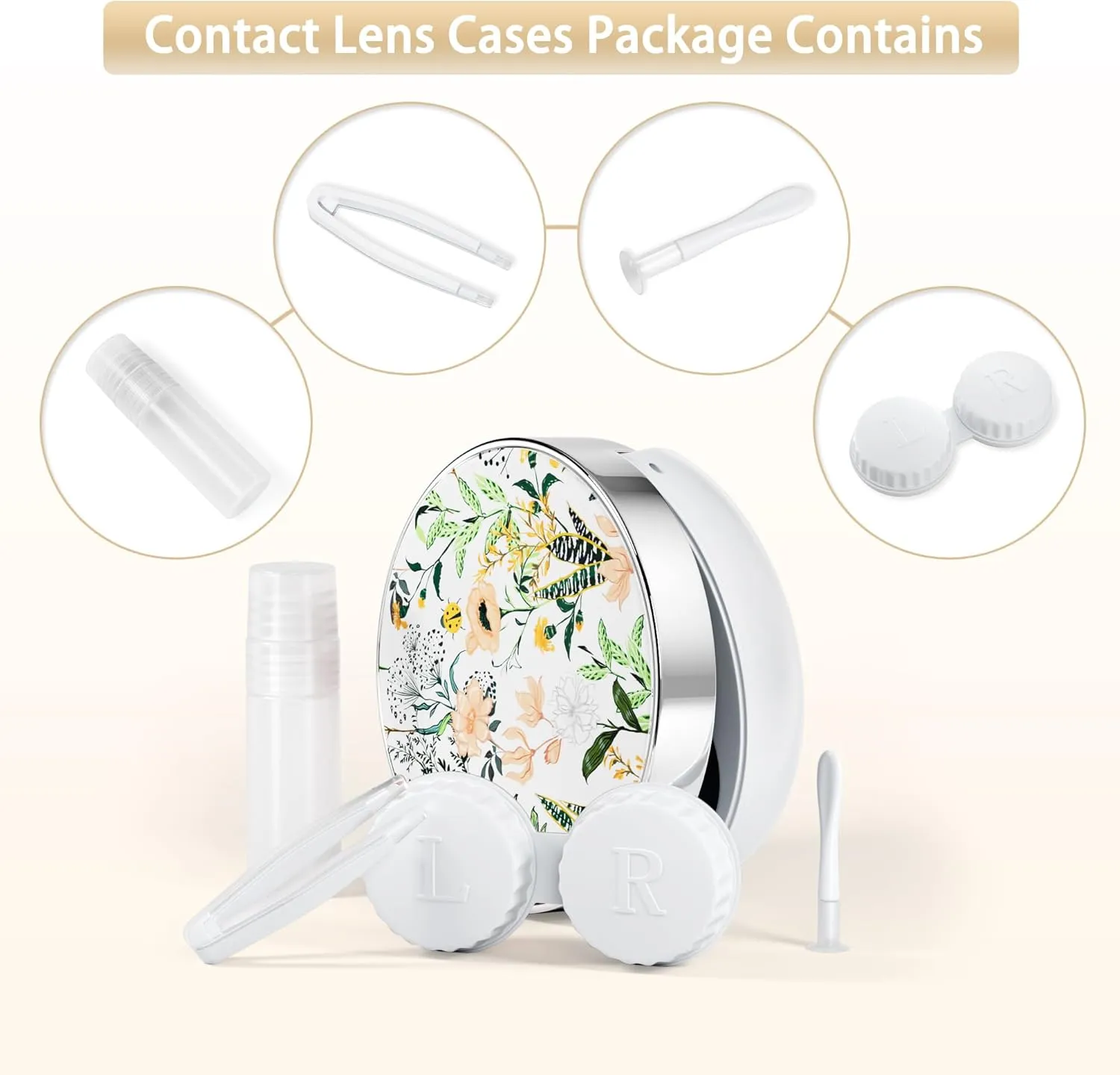 Contact Lens Case/Contact Case, Travel Contact Lens Case Cute Contact Case and Solution Perfect for Daily Travel Outdoor
