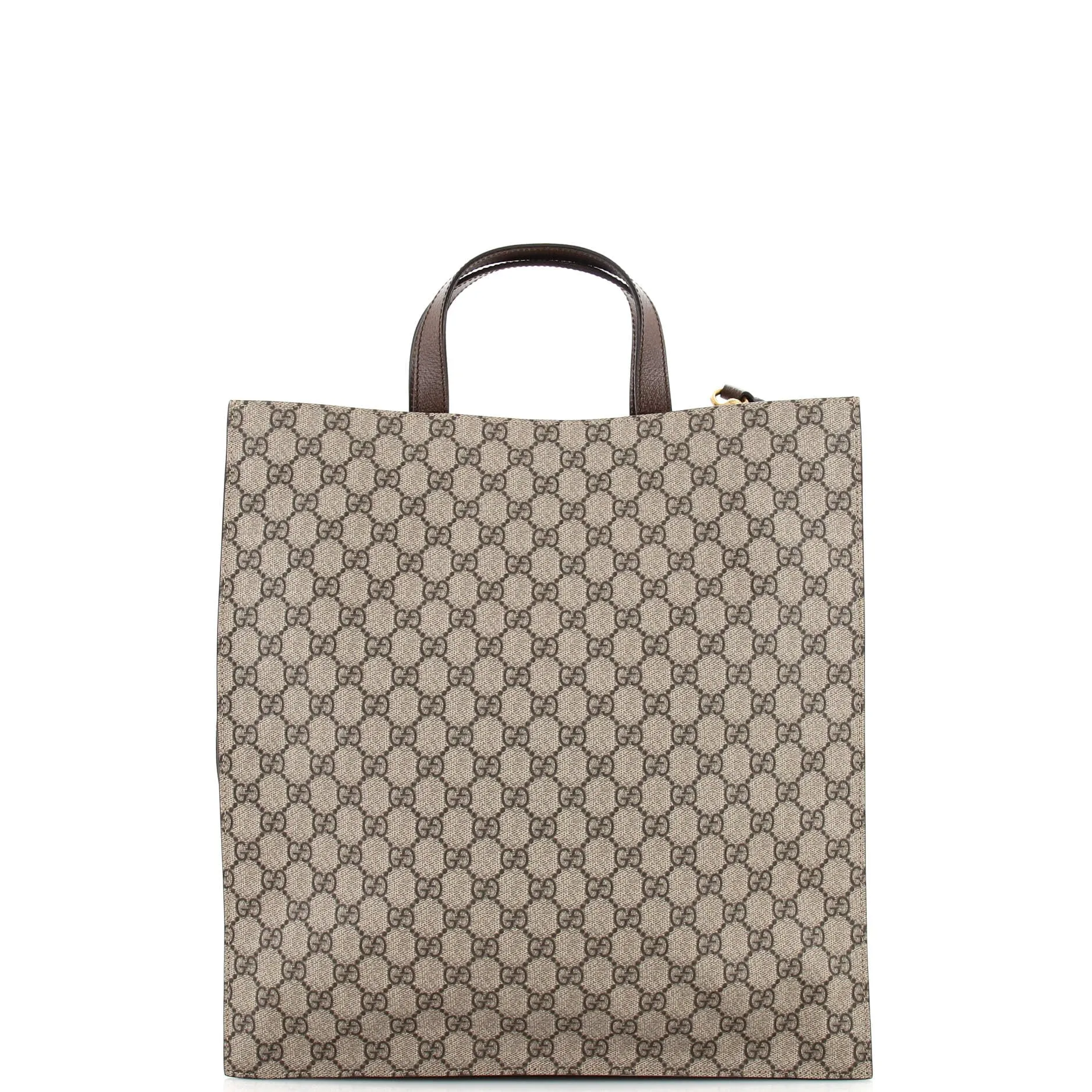 Convertible Soft Open Tote Embroidered GG Coated Canvas Tall