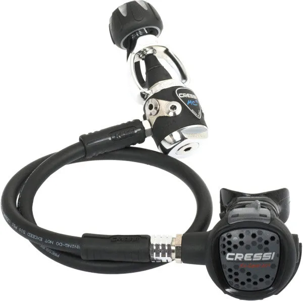 Cressi MC9 Compact Regulator Package w/ Compact Octo, Leonardo C2 OR Mini PD2 OR Mini SPG PSI & GupG Regulator Bag