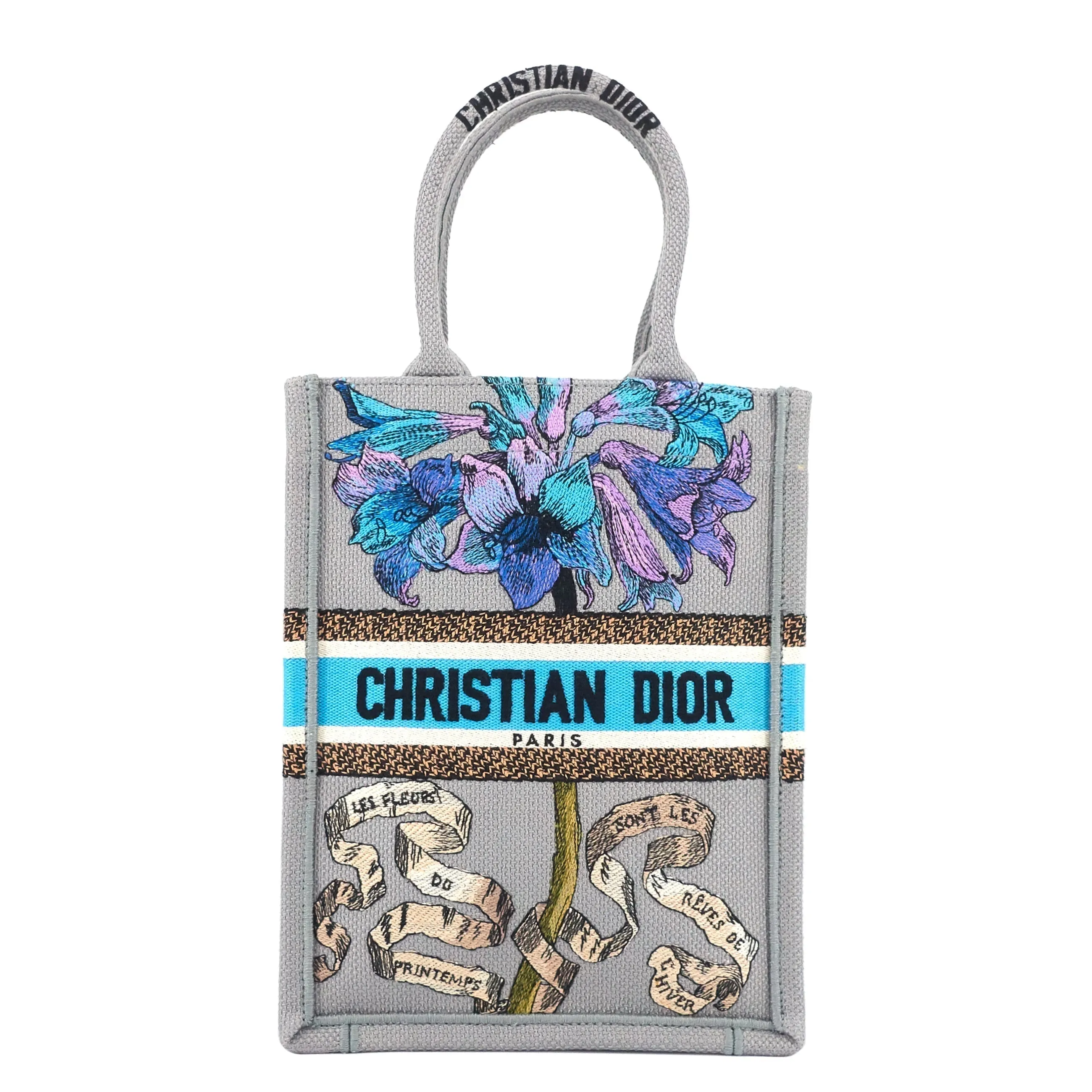 DIOR Book Tote Mini Canvas Phone Bag
