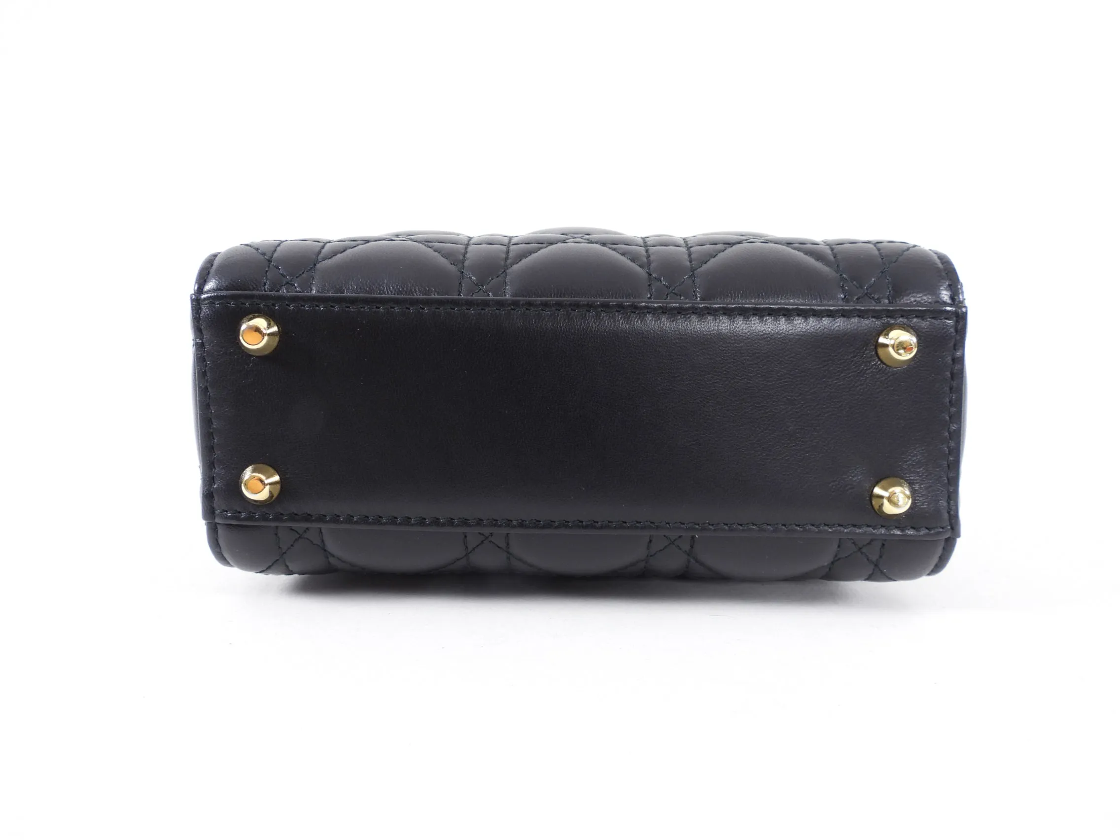 Dior Lady Dior Black Lambskin Mini Cannage Bag