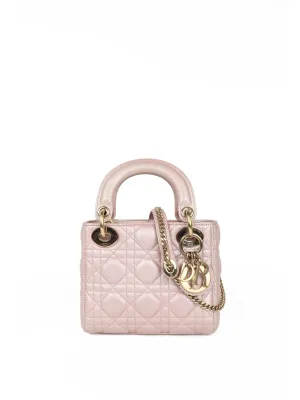 Dior Lotus Pearlescent Cannage Mini Lady Dior