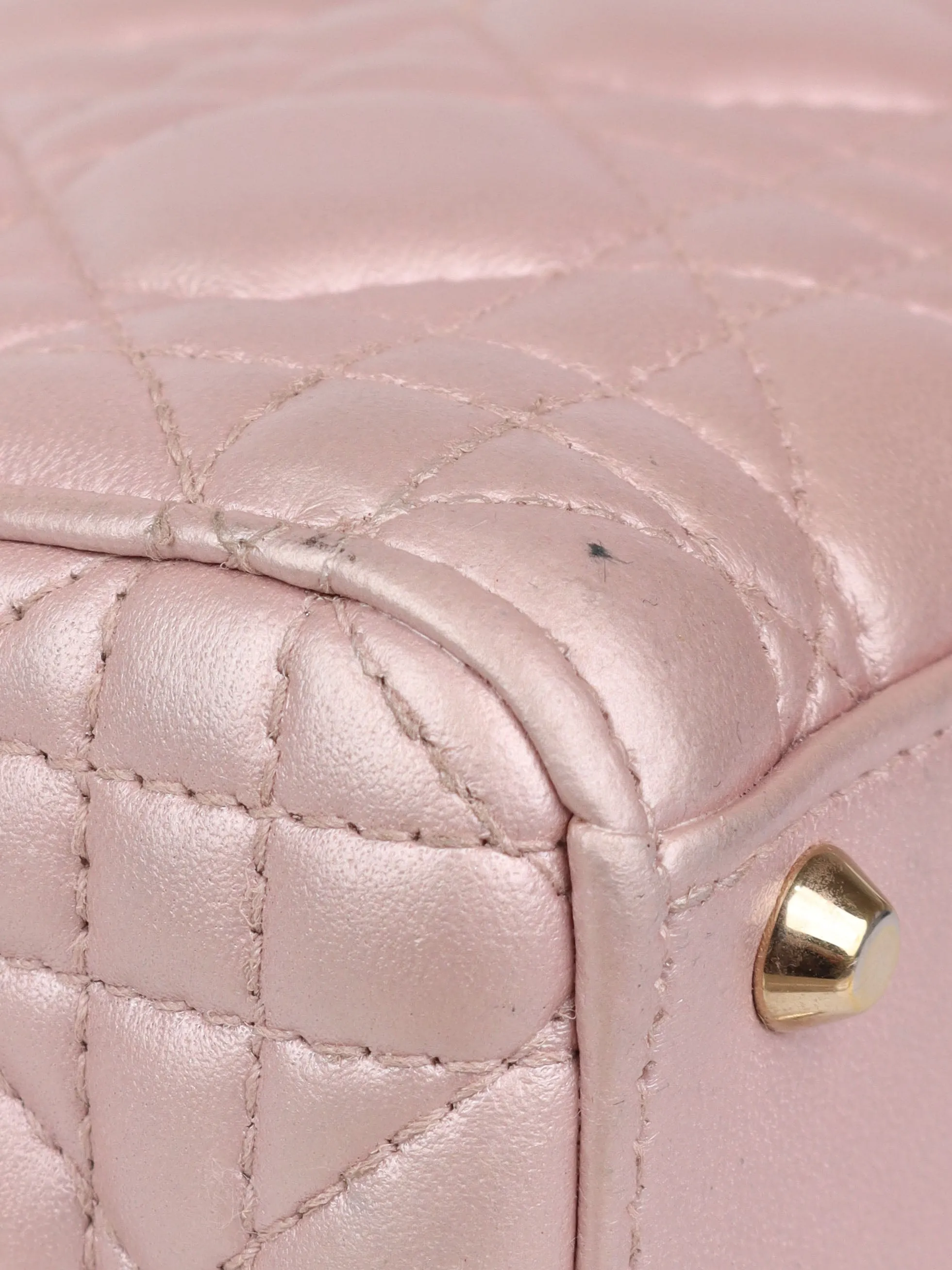 Dior Lotus Pearlescent Cannage Mini Lady Dior