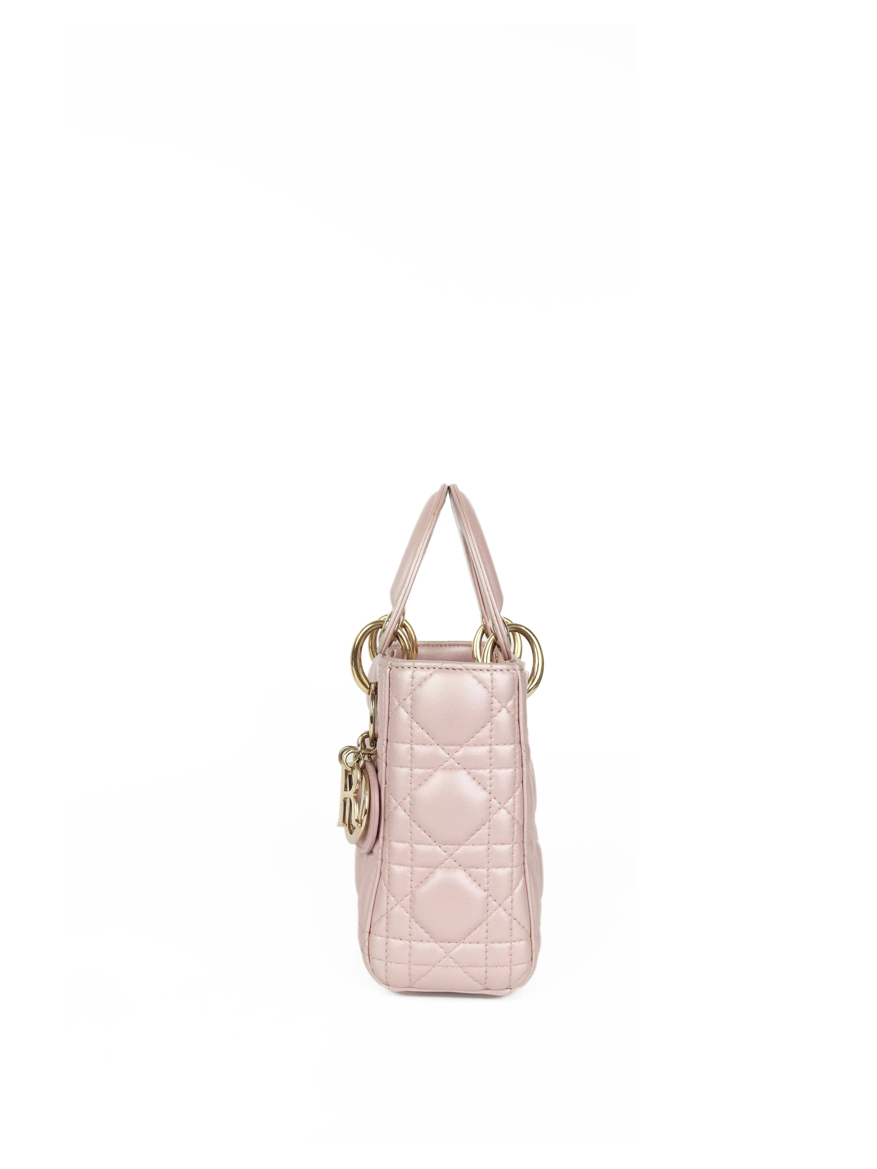 Dior Lotus Pearlescent Cannage Mini Lady Dior