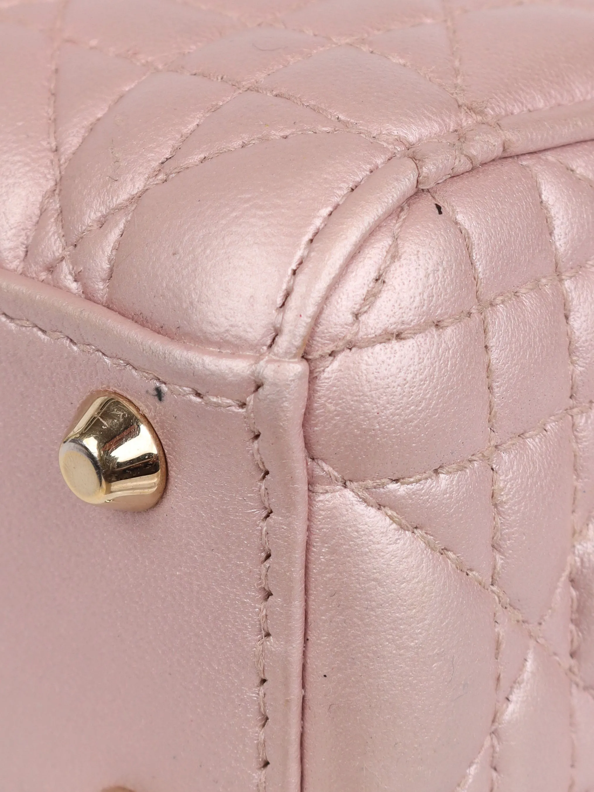 Dior Lotus Pearlescent Cannage Mini Lady Dior