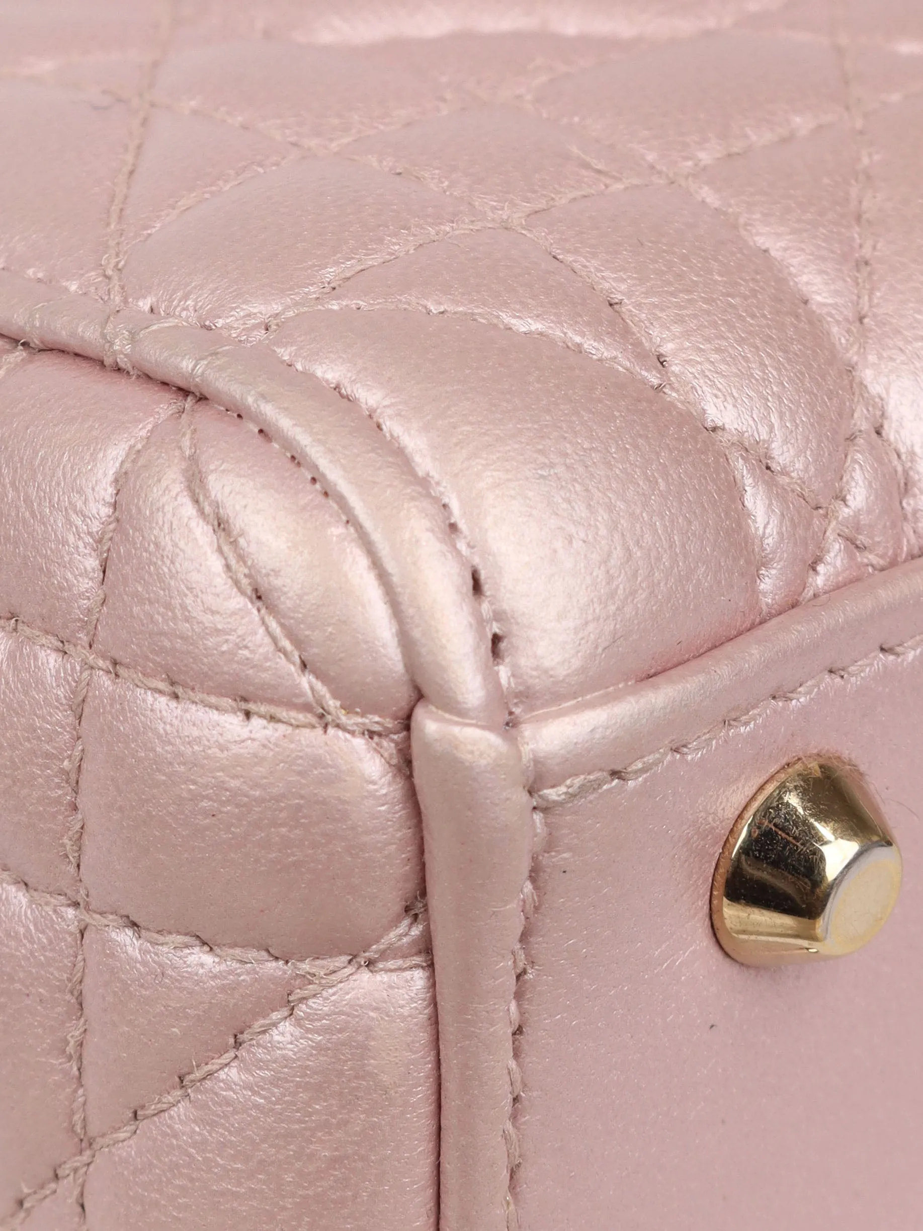 Dior Lotus Pearlescent Cannage Mini Lady Dior