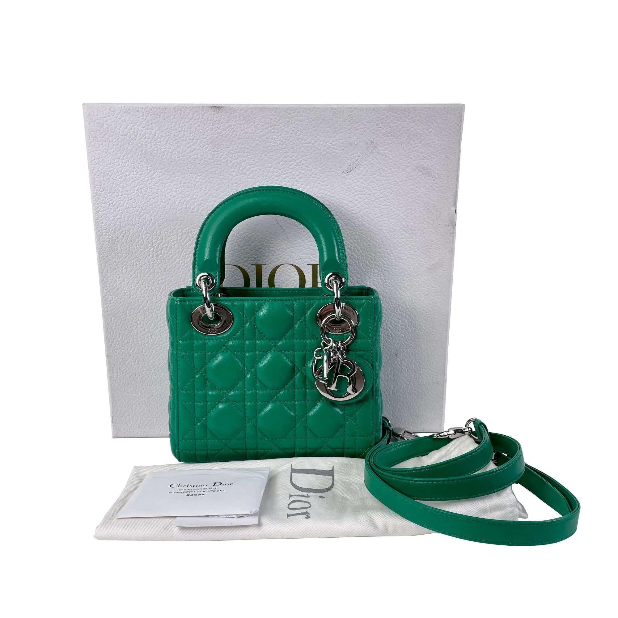 DIORMini Lambskin Cannage Lady  Satchel
