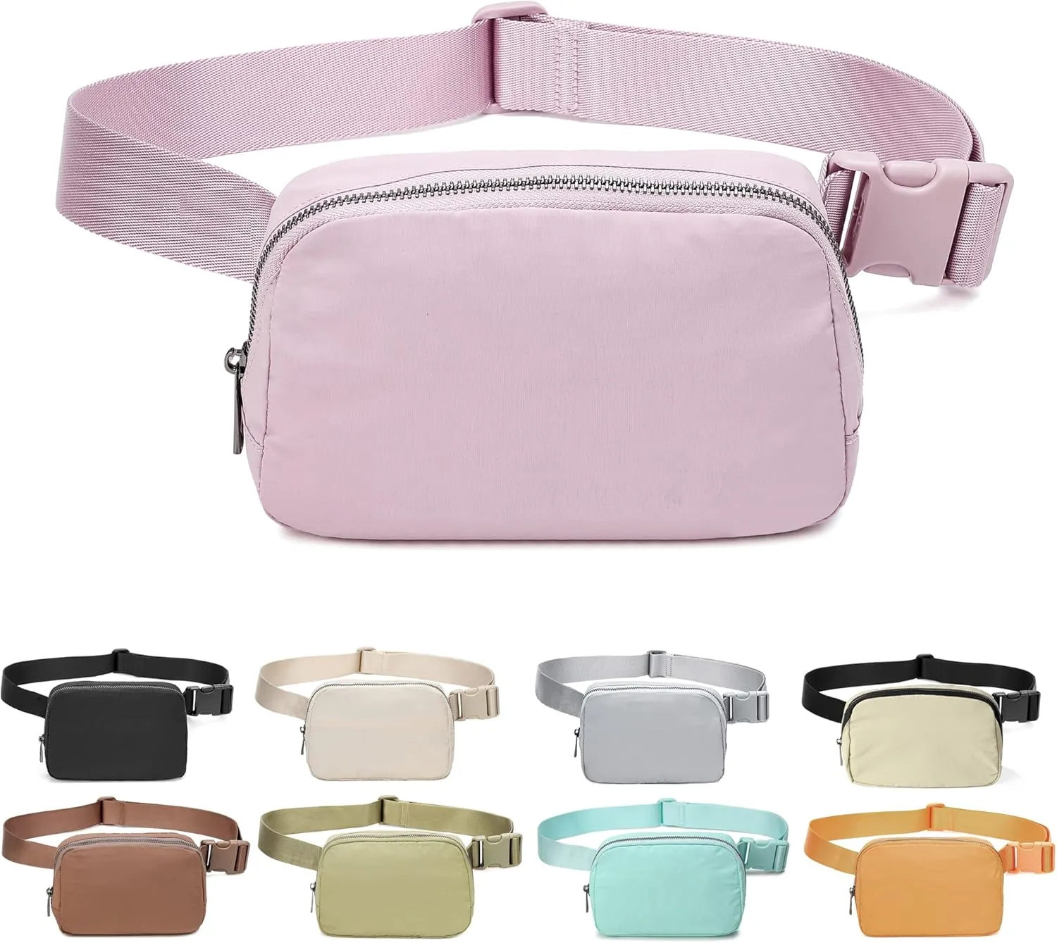 Fanny Belt Bag Waist Pack Crossbody Bags Bum Bag for Running Hiking Travel Workout Adjustable Strap for Women-Lavender