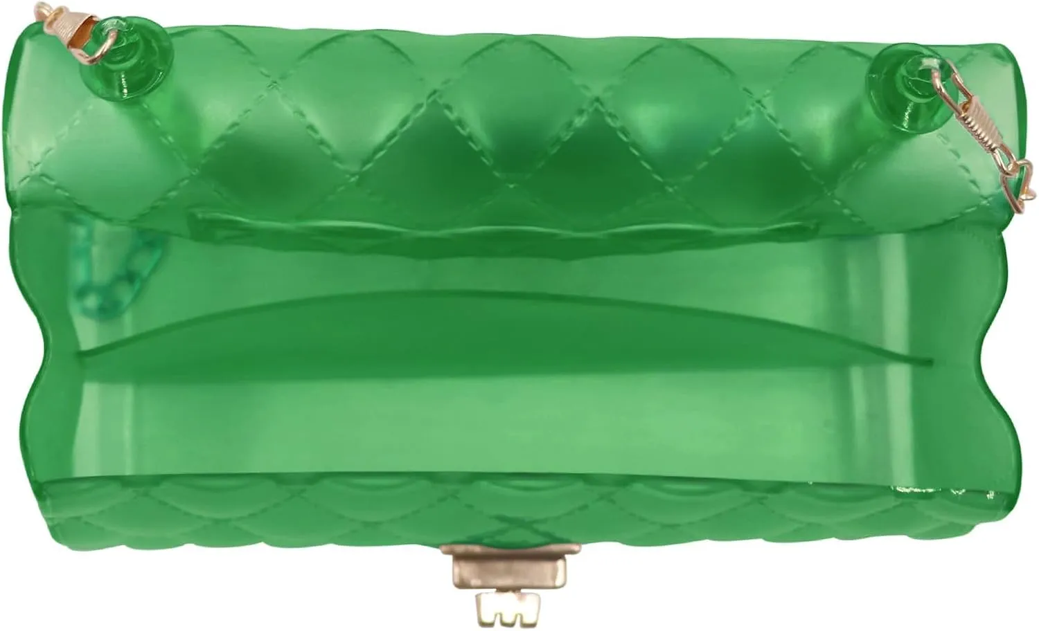 Fashion Candy Color Jelly Crossbody Bag for Women Girls Transparent Satchel Shoulder Handbag with Beaded Top Handle
