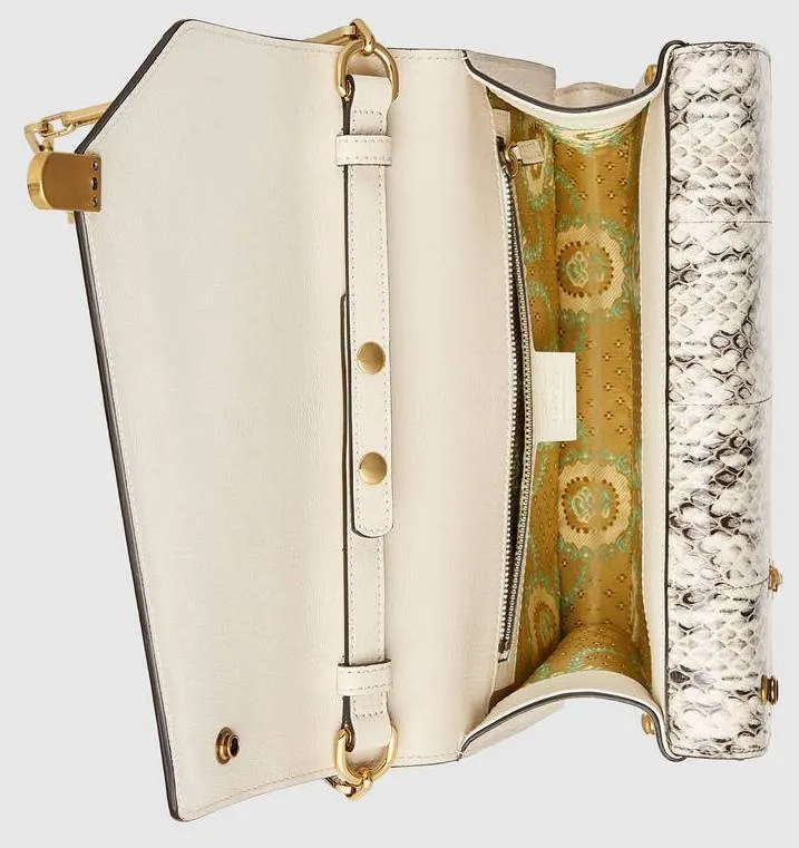 Frame Print Leather Top Handle Bag, White