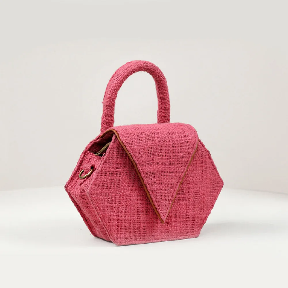 Fuscia Hexagon Fever Sling Bag