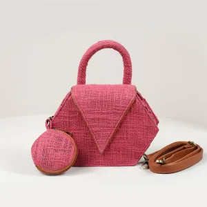 Fuscia Hexagon Fever Sling Bag