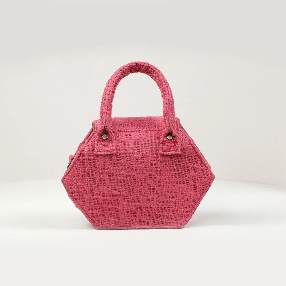 Fuscia Hexagon Fever Sling Bag