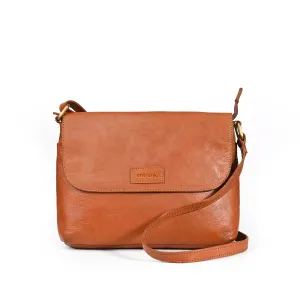 Genuine Premium Leather Made Casual Cross Body Sling Messenger Bag For Men And Women-Brown
