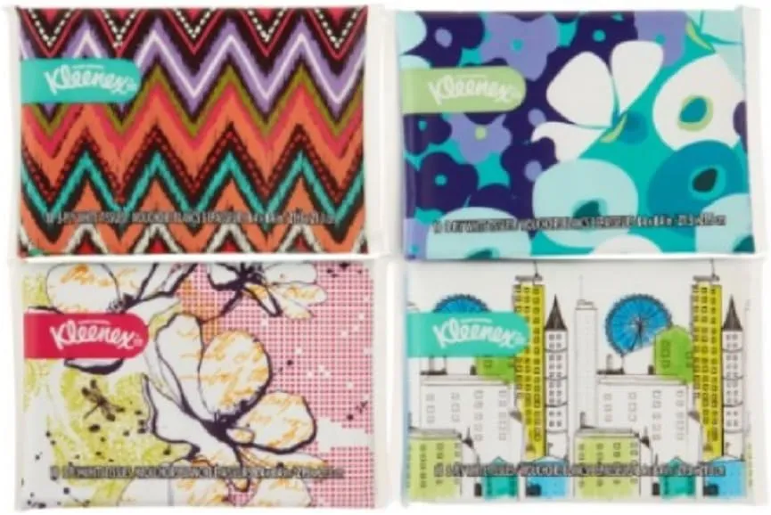 Kleenex Slim Pack Facial Tissue 10 Count 3-ply (Pack of 12)