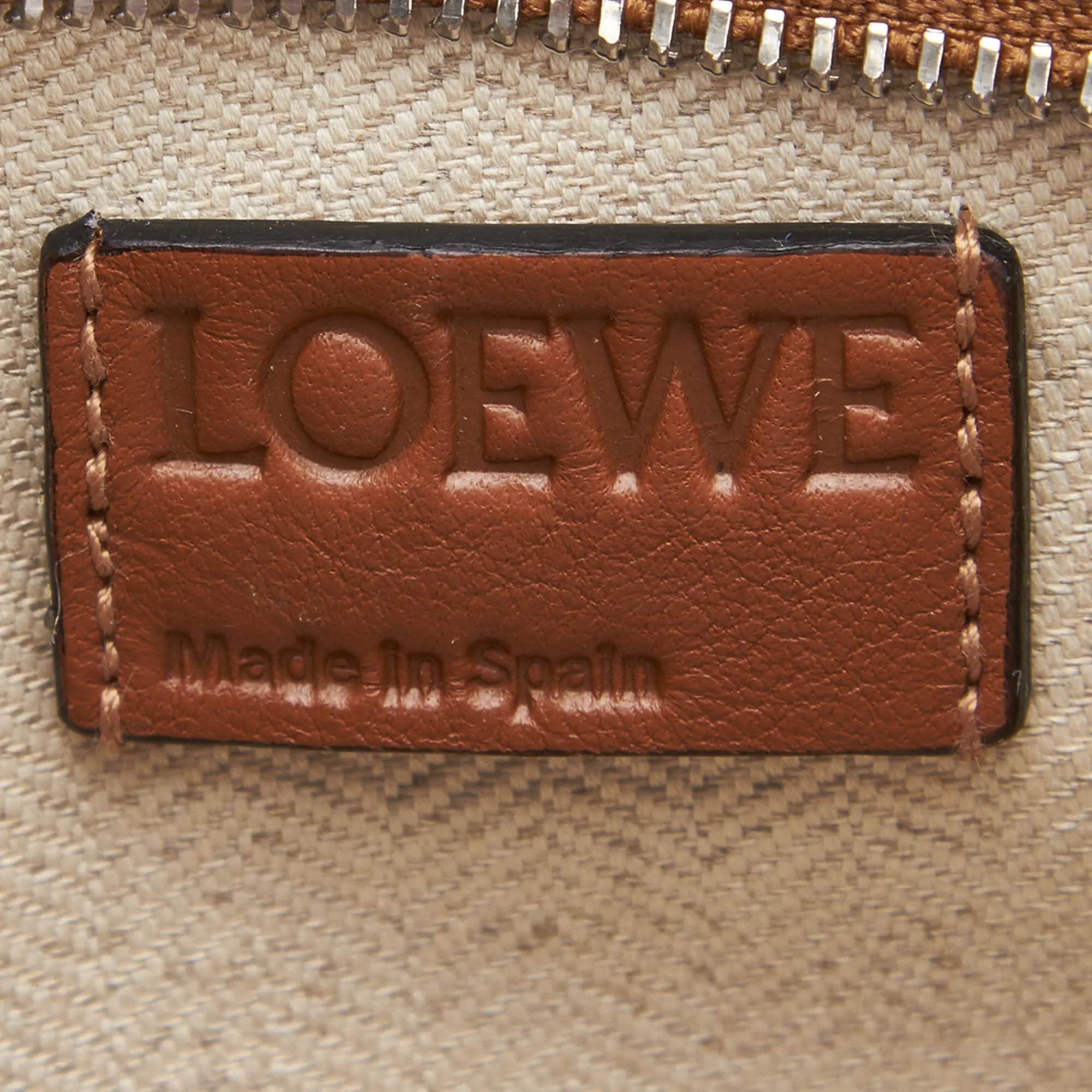 LOEWE CARAMEL LEATHER PUZZLE CLUTCH BAG