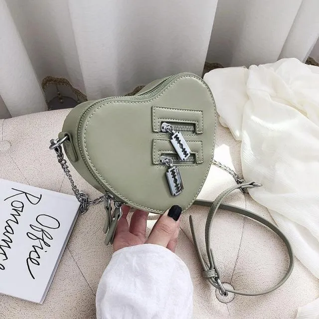 Love heart shape shoulder bag