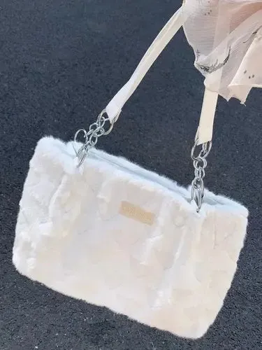 Love Heart Soft Plush Shoulder Bag