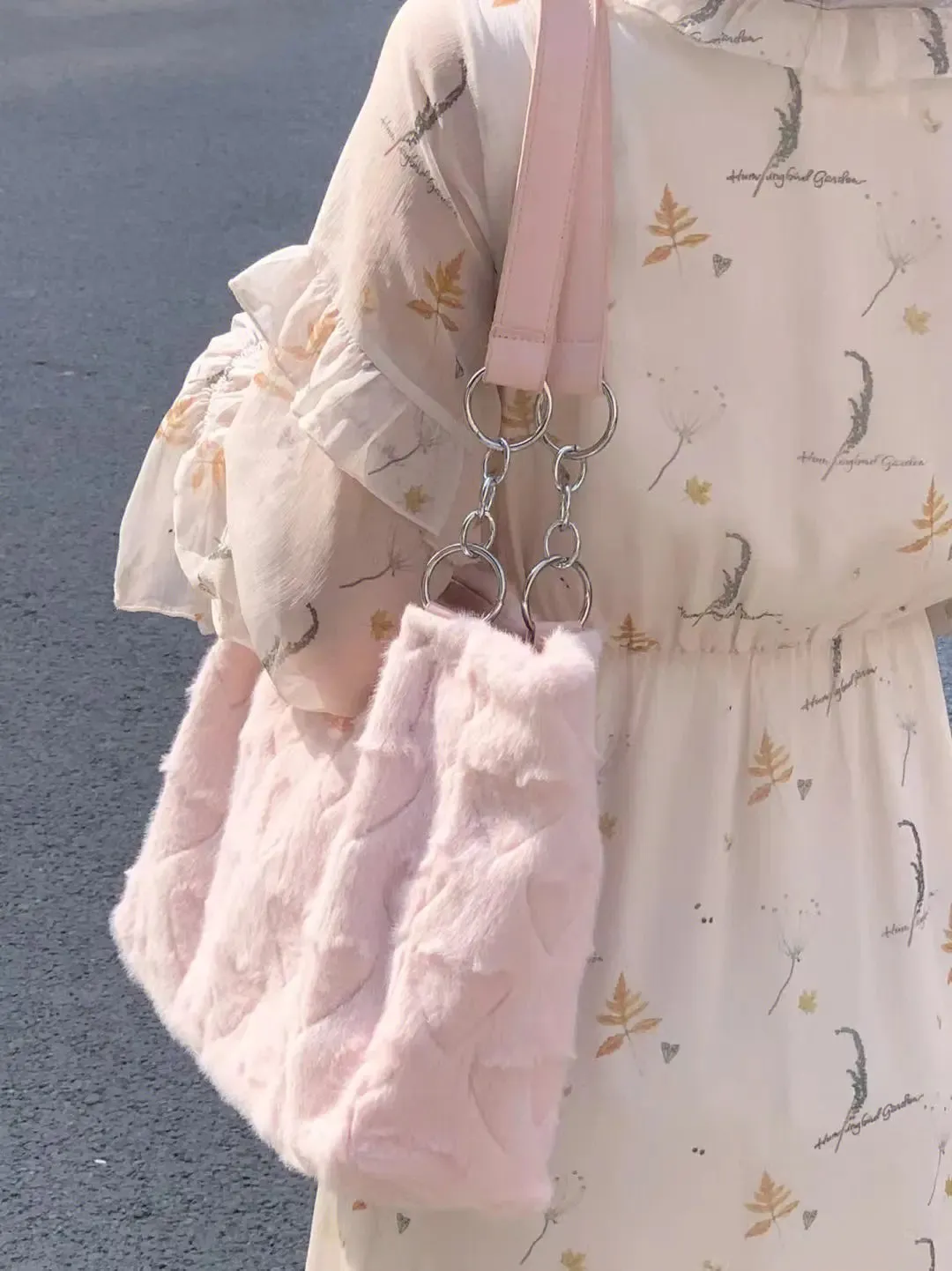 Love Heart Soft Plush Shoulder Bag