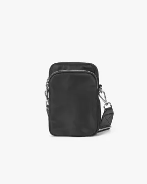 Mini Compact Silver Logo Band Crossbody Bag