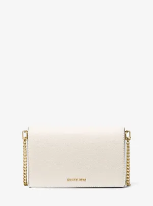 MK Jet Set Medium Pebbled Leather Crossbody Bag - Natural - Michael Kors