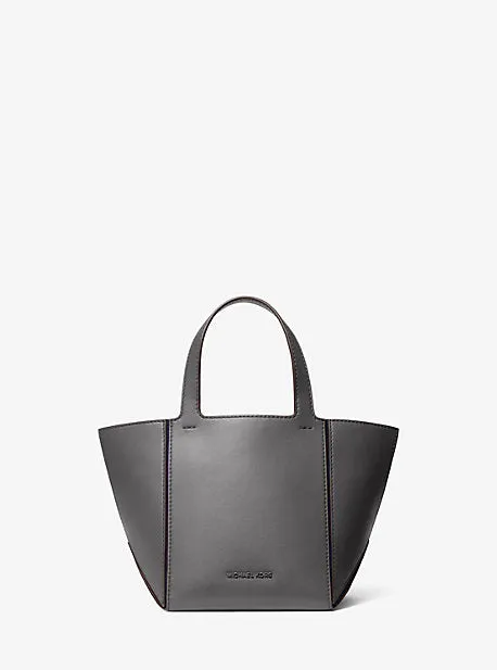 MK Jordi Small Leather Tote Bag - Grey - Michael Kors