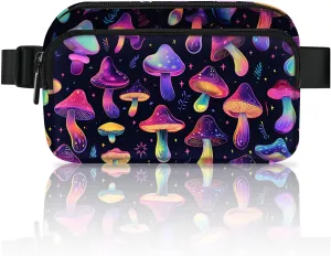 Mushroom Fanny Pack Fashion Belt Bag Lightweight Waist Pouch with Adjustable Strap Mini Crossbody Bags for Women Travel Sports Running