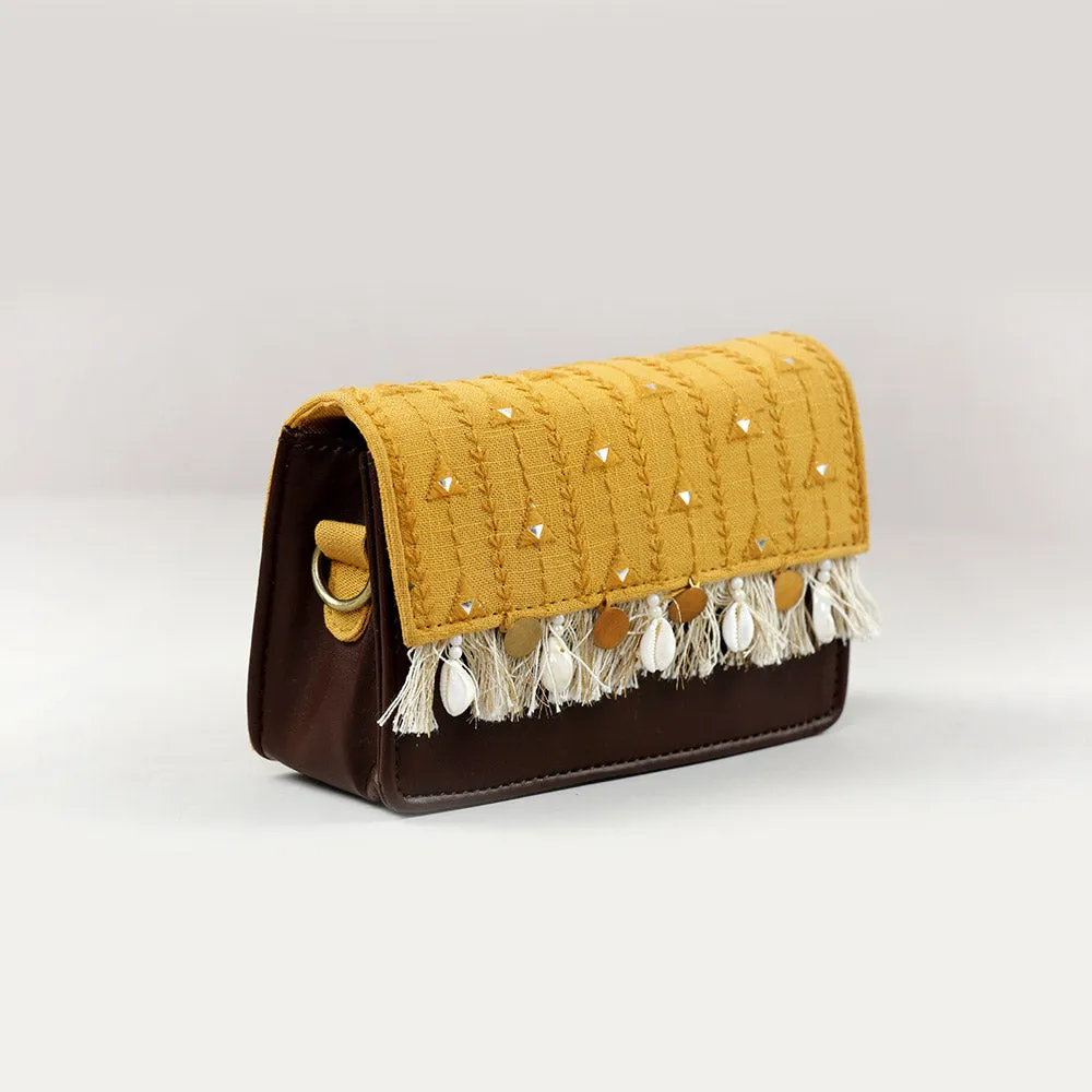 Mustard Boho Affair Sling Bag