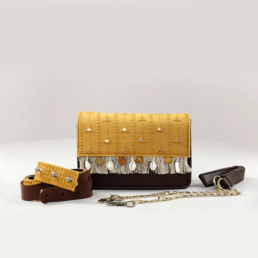 Mustard Boho Affair Sling Bag