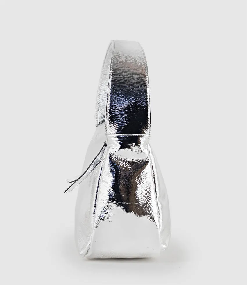 NARINA Large Soft Bag in Silver Crush