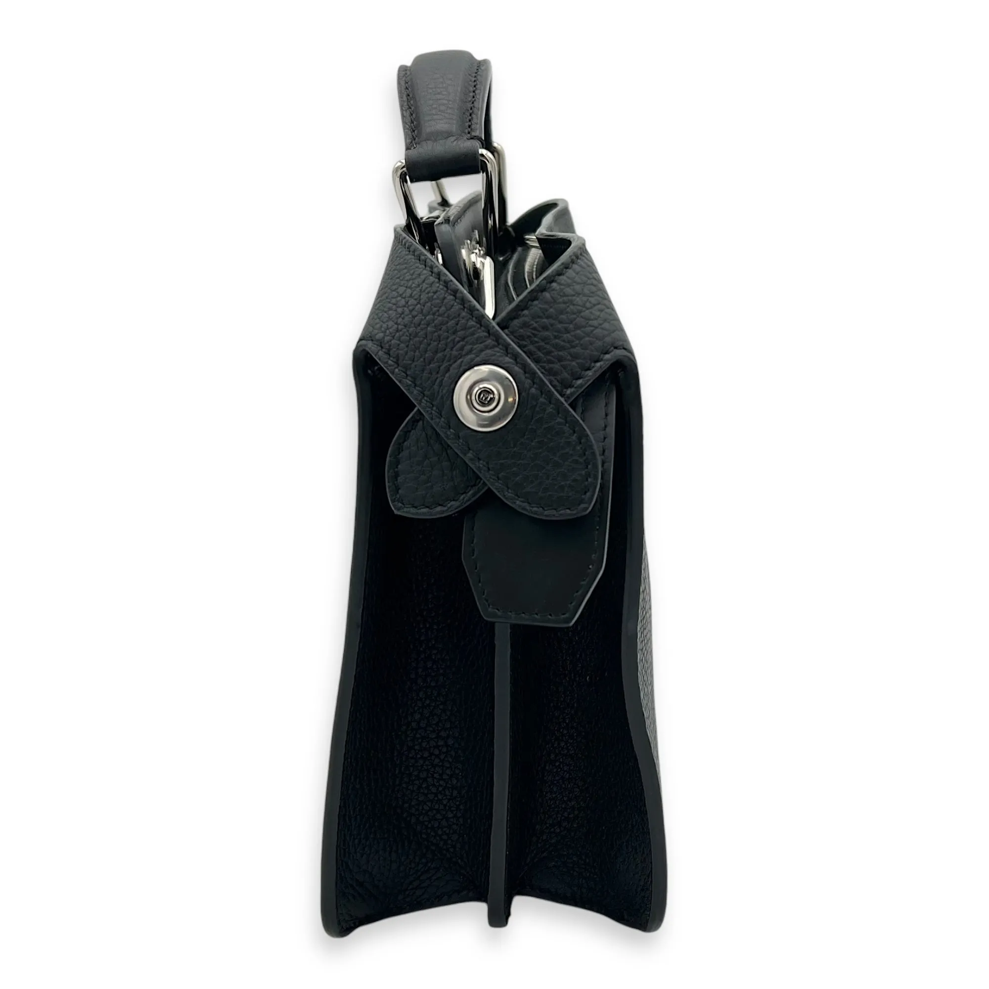 Noel Fielding Peekaboo Top Handle Bag Mini Black in Calfskin, Silver hardware