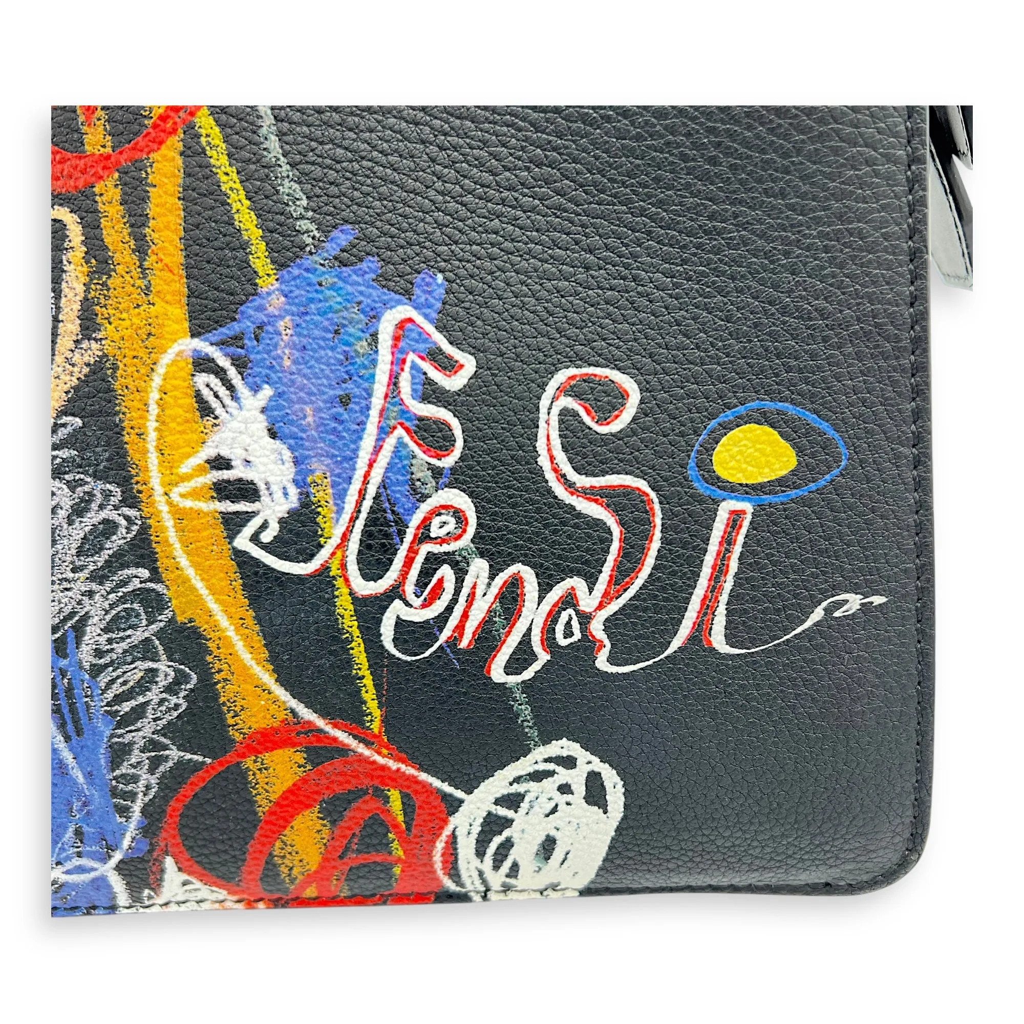 Noel Fielding Peekaboo Top Handle Bag Mini Black in Calfskin, Silver hardware