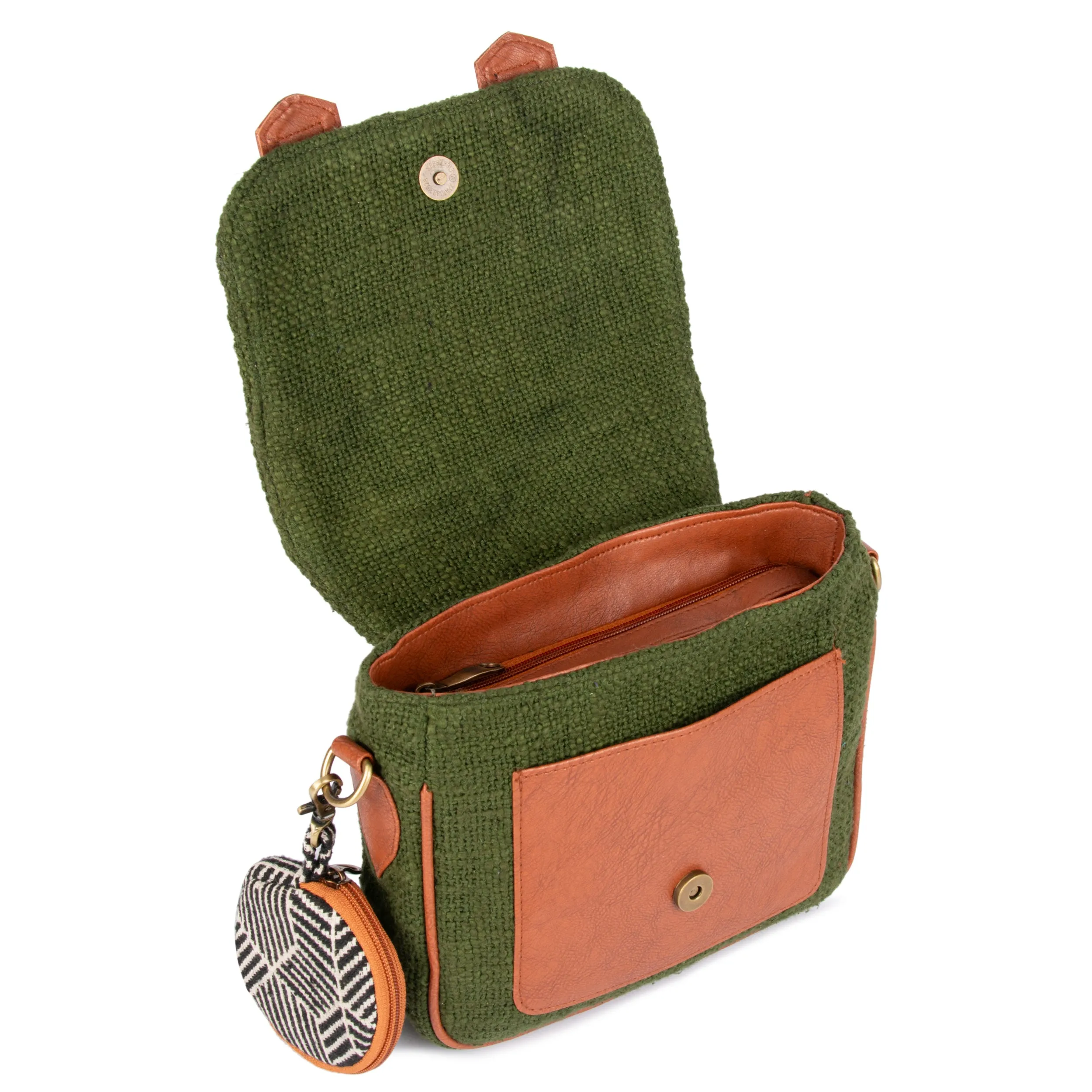 Olive Saddle sling bag