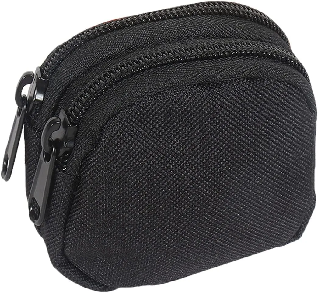 Outdoor EDC Pouch Admin Pouch mini Molle Pouches,Double Zipper EDC Pocket Organizer can be Worn on The Belt
