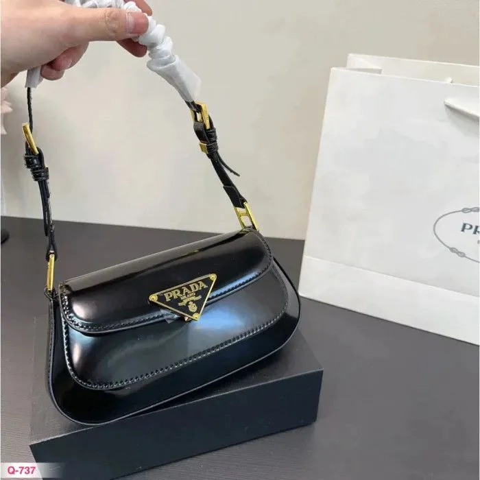 Plaque Shoulder Bag By Prada