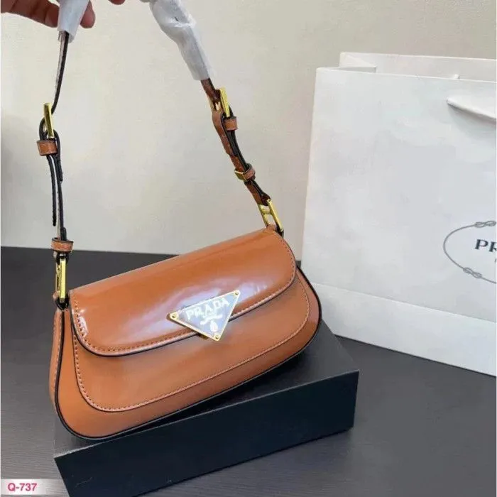 Plaque Shoulder Bag By Prada